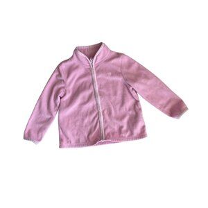 OshKosh B'gosh Light Pink Zip-Up Fleece Jacket – Size 24 Months